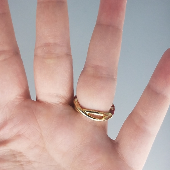 Red Snake Rhinestone Ring - Picture 3 of 7